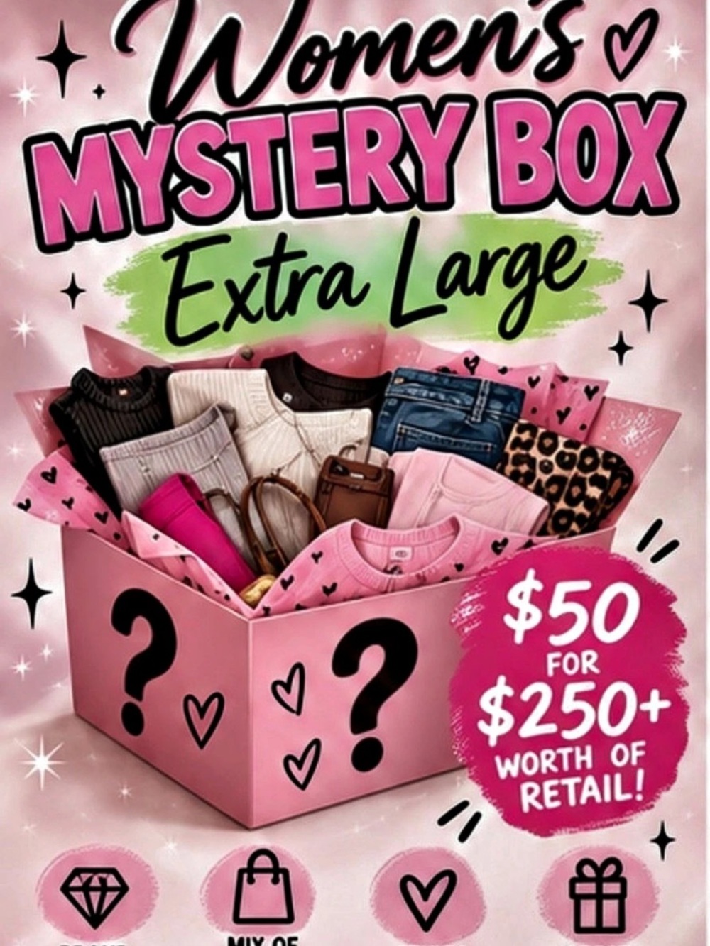 Women's Mystery Box Size Extra Large NWT